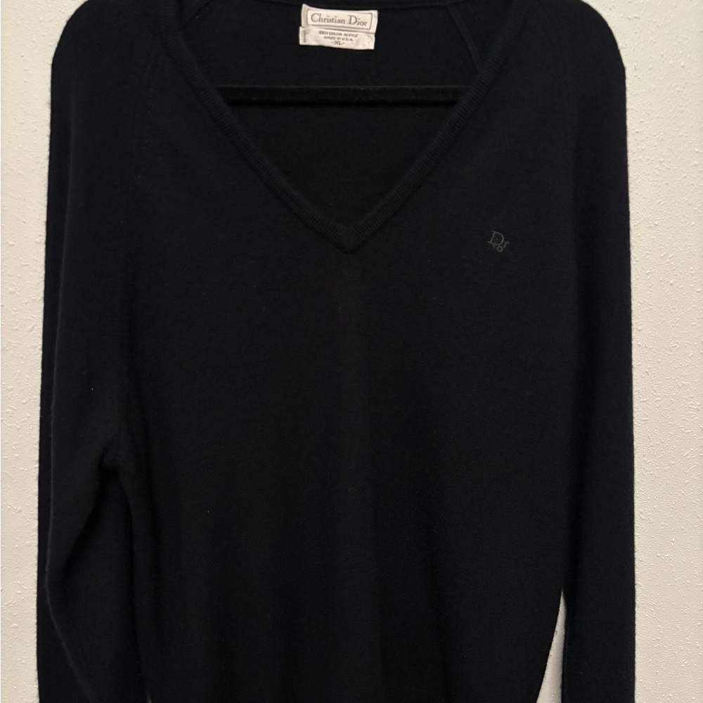 Vintage Christian Dior V Neck Sweater